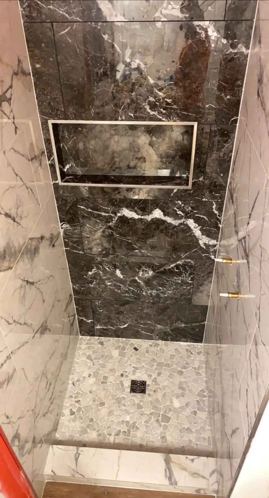 Statement stone shower